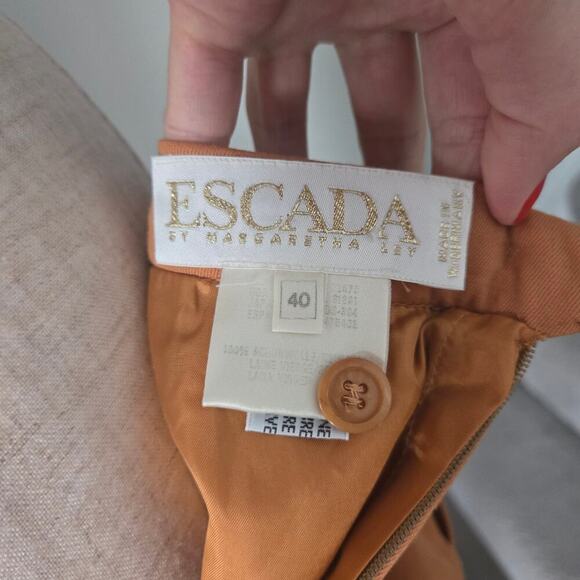 Vintage Escada Mini Wool Skirt w Pockets size EU 40 - Picture 3 of 5